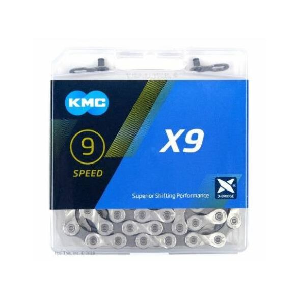 Lánc KMC X9 silver 1/2x1/128