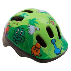 GYEREK KERÉKPÁROS SISAK MINTÁS ZÖLD S 48-52 CM 