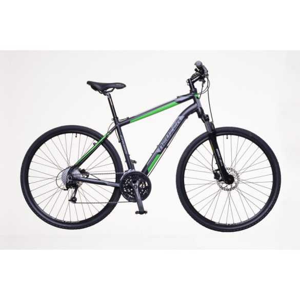 Neuzer X400 férfi fekete/zöld-szürke 19 Cross kerékpár