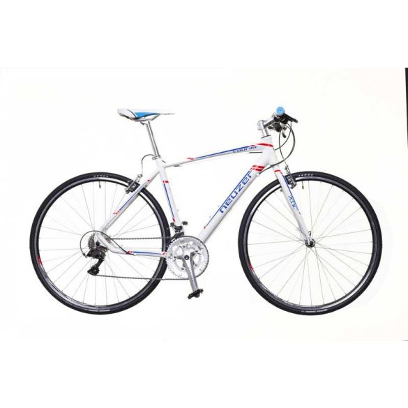 Neuzer Courier DT fehér/kék-piros 46 cm matte Fitness kerékpár