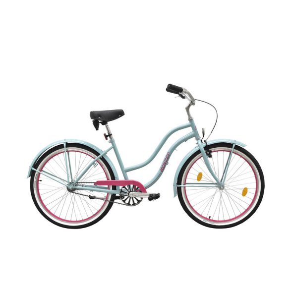 Neuzer Sunset női celeste/pink Cruiser kerékpár