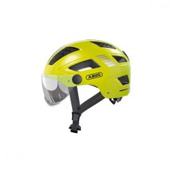   ABUS kerékpáros városi sisak Hyban 2.0 ACE, ABS, beépített átlátszó szemüveggel, signal yellow, M (52-58 cm)