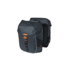   Basil dupla táska Miles Tarpaulin Double Bag, Universal Bridge System, fekete narancs