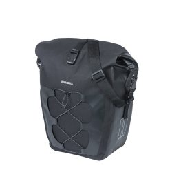   Basil egyoldalas táska Navigator Waterproof M, Hook ON, 12-15 l, fekete