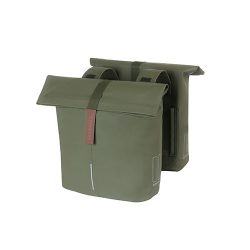   Basil dupla táska City Double Bag Vegan bőr, Universal Bridge System, moha zöld