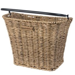   Basil első kosár Bremen Rattan Look BE/ KF, KF/BE kompatibilis, kormányadapter nélkül (TBA 70177), világosbarna